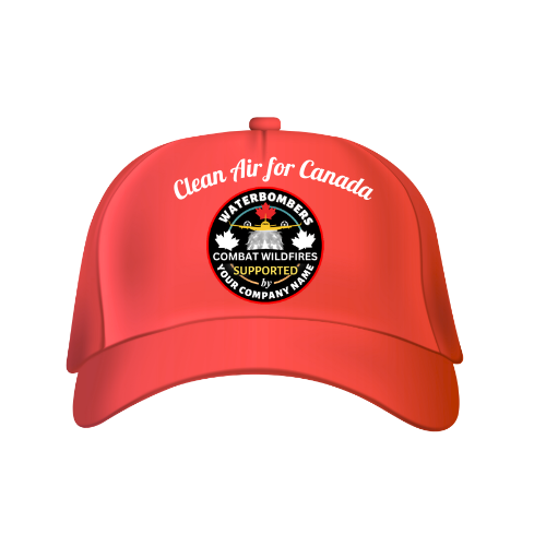 Red Water Bomber Caps with your Company Name imprinted