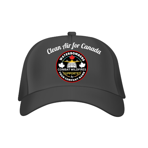 Black Water Bomber Caps with your Company Name imprinted